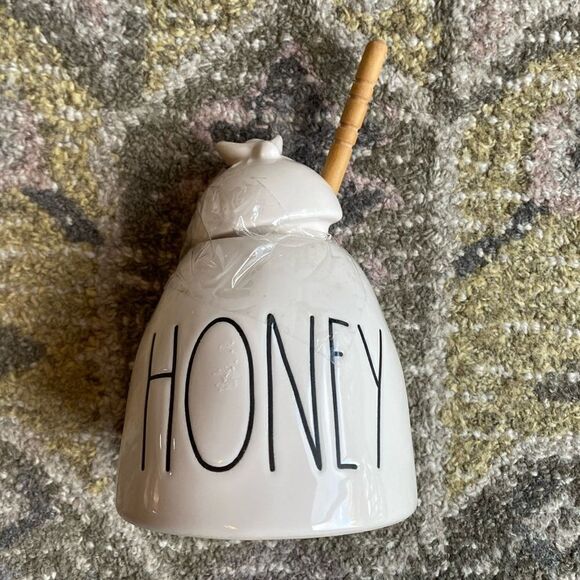 Rae Dunn Artisan Collection Ceramic Honey Pot Container - Picture 1 of 8